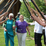 Donna and Marg wedding paddle arch